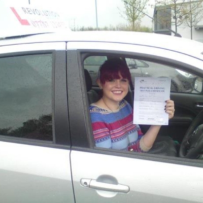 Image of Isobel Plewis with pass certificate - Revolution Driving School