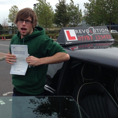 Image of Kurt King with pass certificate - Revolution Driving School