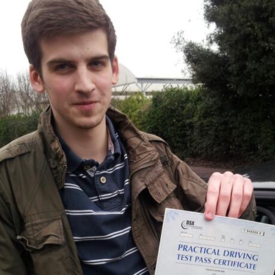 Image of Richard Connolly with pass certificate - Revolution Driving School
