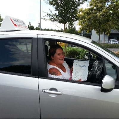 Image of Taz Green with pass certificate - Revolution Driving School
