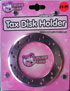 image of Pink Aluminium Tax Disc Holder